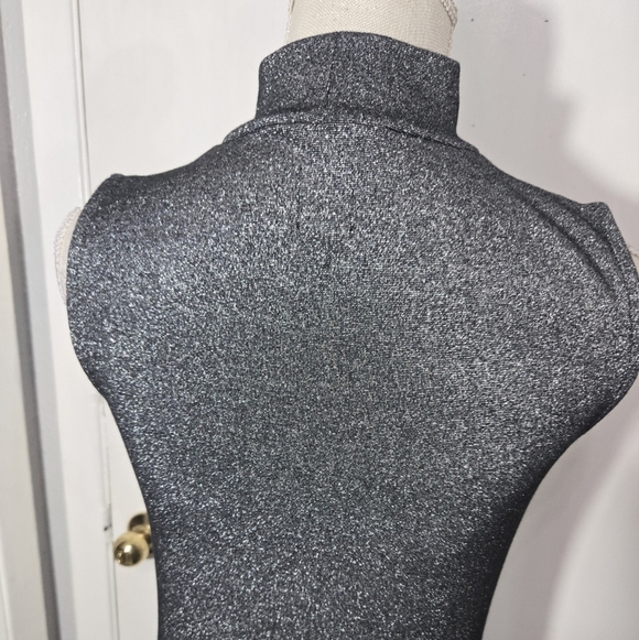 Gap Metallic Mockneck Midi Dress Sz Small Tall Like New - Picture 6 of 10